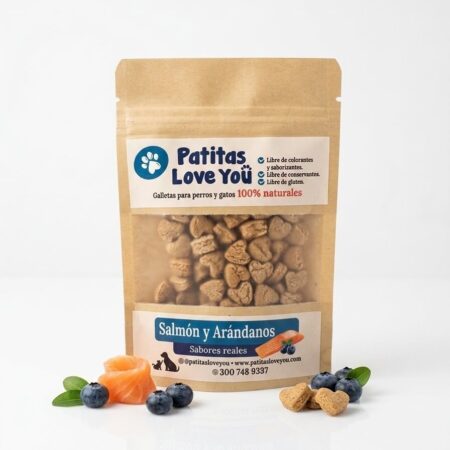 Pack X4 Snacks 40gr Salmón & Arándanos